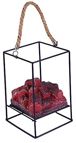 Veemoon Lámpara Simulación Carbón Led Decorativa Linterna Chimenea Noche Halloween Batería