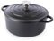 Cast Iron Dutch Oven with Lid – Non-Stick Ovenproof Enamelled Casserole Pot – Sturdy Dutch Oven Cookware – Black, 3.1-Quart, 22cm – by Nuovva