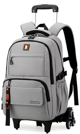Armbq Rolling Backpack for Boys Kids with Wheels Trolley School Bag for Teens Elementary Wheeled Backpack