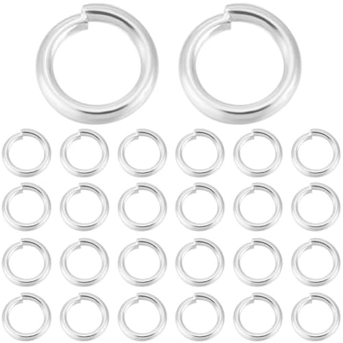 Beebeecraft 1 Box 300 Stück 5 mm Biegeringe Mit Einer Schlaufe Edelstahl Silber Offene Biegeringe O Ring Verbindungen Für Die Schmuckherstellung Armbänder Halsketten Zubehör DIY Handwerk