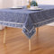 JEMIDI Tischdecke Baumwolle 140 x 240 cm - Table Cloth Oeko-Tex Zertifiziert - Blumen Print Tischtuch - Tischdecken - Tisch Decke Stoff für Wohnzimmertisch - Blau