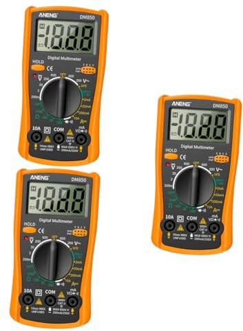 SOLUSTRE 3 Pz multimetro digitale utensile multifunzione attrezzi multifunzione termometri multimetro tascabile ohmmetri tester di corrente volt multimetro per la riparazione AbS