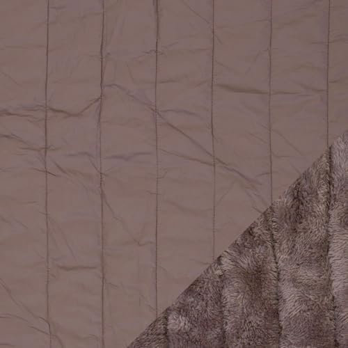 Steppstoff | Doubleface Stepper FENJA mit Fleeceabseite | Meterware | ab 50 cm (mauve)