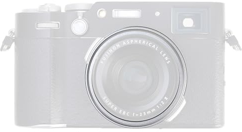 FocusFoto Aluminium-Legierung Metall Objektiv Dekorationsring für Fuji X100 Serie Kamera, kompatibel mit Fuji X100V, X100VI, X100F, X100T, X100S, X100 (grau)