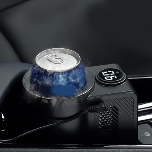 Calentador y enfriador de bebidas 2 en 1 para coche, taza inteligente de refrigeración para coche caliente y frío, soporte portátil para agua fría de 0 a 60 ℃, taza de refrigeración y calefacción