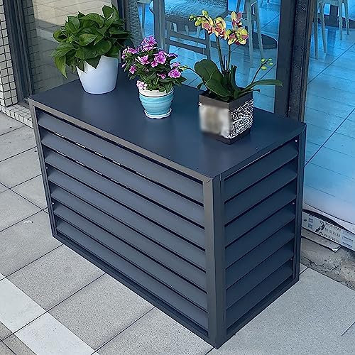 Copertura per condizionatore d'aria esterna, impermeabile, antipolvere, resistente, per unità finestra, grigio, 110 x 80 x 60 cm