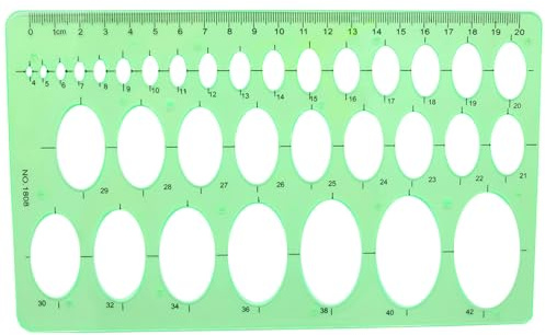 Ovales Lineal, Zeichnungsvorlage, ovales Lineal zum Zeichnen, ovales Zeichenlineal, Ellipsenvorlage, ovale Schablone zum Messen von geometrischem Quilten, Büro, Schulbedarf, Schalung, 1 Stück
