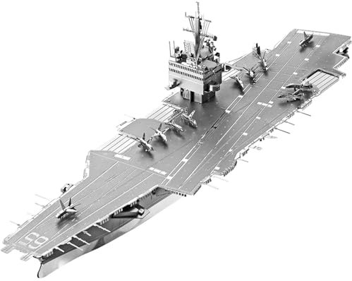 NNYIMJ for Erwachsene Denkaufgabe Geburtstag Piececool 3D-Puzzles Yamato Nagato-Klasse Schlachtschiff Modellbausatz DIY-Bootsspielzeug(USS Enterprise CVN65)