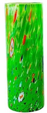 MurArt Vaso in Vetro di Murano da 1000ml Verde Erba Collezione Tower in Vetro Soffiato a Mano in Lavorazione Artigianale Made in Italy