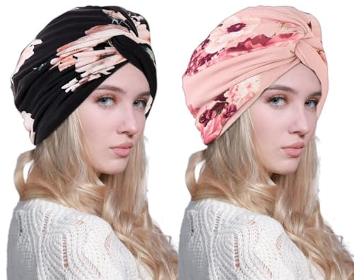 Zonoori 2 Stück Turban Damen, Kopfbedeckung Chemo, Kopftuch Damen Chemo