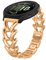 KeHowy 20mm Bracelet Métal Pour Garmin Vivoactive 5/6/Forerunner 165/165 Music/245/645 Music, Sangle Chaîne Bracelets Pour Garmin vívomove Trend/Venu Sq/Venu Sq 2/2 Plus/Approach S50/S44 - Or Rose