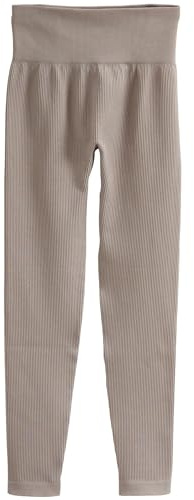 NEXT Damen Standard Nahtlos Gerippte Leggings mit hoher Taille Neutral L