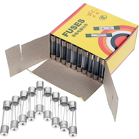 LIFKOME 100pcs 20 Amp Glass Tube Fuse Set 6x30mm High Voltage Microwave and Refrigerator Oven Replacement Assortment for Home Appliance Repair