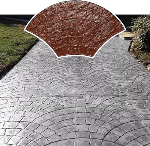 KIJyfgTR Concrete Block Moulds, Concrete Moulding Tools, Landscape Embossing Texture Moulds, Realistic DIY Stone Tile Moulding Mats