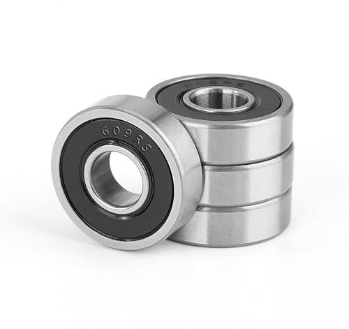 4 Stück 609-2RS Kugellager Miniatur Rillenkugellager, 9x24x7mm Skateboard Radlager mit Gummi Doppelt Abgedichtet, Chromstahl und Vorgeschmiert, für DIY, Inlineskates, Rollschuhe, Tretroller