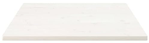 HEFZGDB Tischplatte Weiß 90x90x2,5 cm Massivholz Kiefer Quadratisch Waschtischplatte Küchenarbeitsplatte Schreibtisch Esstisch für Konferenzraum Küche Büro Studienraum