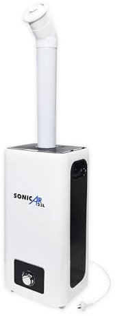 SonicAir 23L Ultrasonic Grow Room & Hydroponic Humidifier – 23 L Tank, 1.44 L/hr Output, 110 W, Top-Filled, Adjustable Mist, Automatic Shut‑Off, Float Valve Option & Wheels