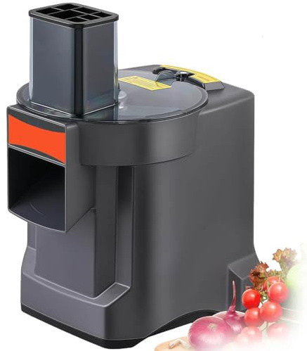 BESTXH 3 in 1 Electric Vegetable Chopper, Commercial Food Processor with 3 Blades, Vegetable Dicer Fruit Slicer, Multifunctional Shredder Slicer Dicer Machine, for Potato Onion,Black