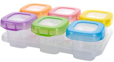 Hohopeti 6 Stück Babynahrungs Gefrierbehälter 60 Ml Frei mit Luftdichtem Deckel Transparent Mikrowellen und Spülmaschinengeeignet zur Babynahrung Aufbewahrung