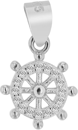 Akzent Anhänger für Damen in 925 Silber, 100% Wasserfest & Hautverträglich