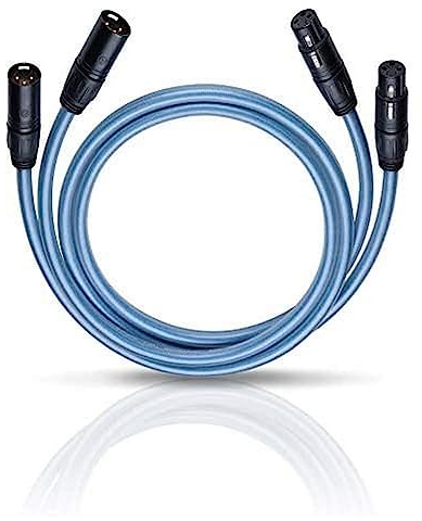 OEHLBACH Series 2 X - High-End Audiokabel mit XLR-Stecker (Made in Germany, HPOCC, für CD-Player, Vor-/Endstufe) - 2 x 1 Meter blau