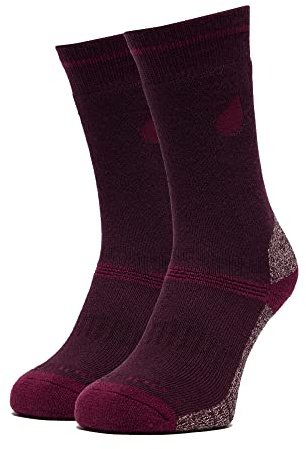 Peter Storm Women's Midweight Coolmax Hiking Socks, Women's Walking Socks, Women's Trekking Socks, Pack Of Two, Purple, S