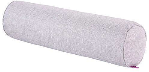 Nunubee Flachs einfarbig Candy Pillow Roll Polster Kissen Schwangerschaftskissen Nackenkissen für Home Bed Sofakissen 20X80CM Silbergrau