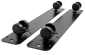 Design61 Containerplatte mit Rollen Möbel Rollen für Rollcontainer Möbelrollen mit Feststeller 39,5 x 7 cm