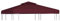 vidaXL Toile Supérieure Double de Belvédère 310 g/m² 3x3 m Bordeaux Tonelle