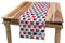 ABAKUHAUS Tee-Party Tischläufer, Großbritannien Teacups, Esszimmer Küche Rechteckiger Dekorativer Tischläufer, 40 x 180 cm, Nachtblau Zinnoberrot