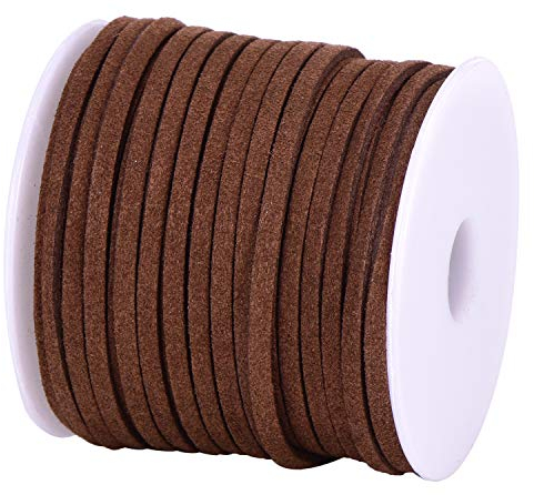 DonDon Fil de Verlours 3 mm Rouleau de 30 ou 90 mètres DIY - Brun