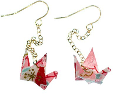 Miniblings Kranich Ohrringe Origami Vogel Kraniche Faltkunst versilbert | Ohrschmuck aus eigener Fertigung in Berlin, mit Senbazuru und Papier