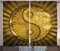 ABAKUHAUS Ying Yang Rustikaler Gardine, Industrielles Design, Schlafzimmer Kräuselband Vorhang mit Schlaufen und Haken, 280 x 260 cm, Hellbraun Braun