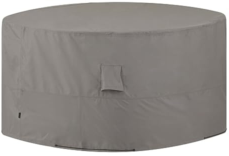 Madison Gartenmöbel Abdeckung Schutzhülle Abdeckplane Abdeckhaube Schutzplane Sitzgruppe Sitzgarnitur Rund 200 cm Grau Wasserdicht Atmungsaktiv
