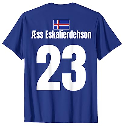 Isländische Namen Fußball Island Sauf Trikot Mallorca T-Shirt