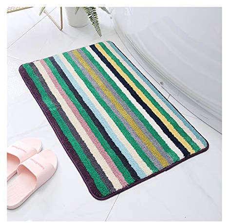 HONGBI Flauschige Hochflor Badematte Badteppich aus weichen Mikrofasern für Badezimmer,Wohnzimmer,Schlafzimmer-rutschfest & waschbar Farbe 2 40x60cm