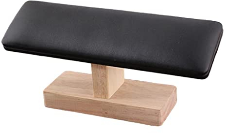 SM SunniMix Armbandhalter Armbandständer Uhrenständer Schmuckständer Armband Schmuck Halter aus Naturholz und Kunstleder/Samt - Schwarz PU