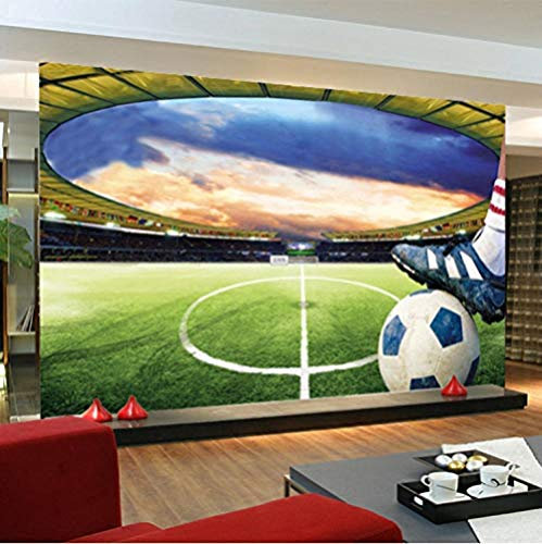 Football Stadium Mural Wallpaper Photo Wallpaper Football Game Series Living Room Bedroom Corridor Ship 3D Wallpaper Paste Living Room The Wall for Bedroom Mural-200cm×140cm