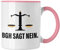 Trendation - Jura Geschenk Tasse mit Spruch für Jurist Juristin Geschenkideen Lustig für Examen Staatsexam (Rosa)