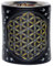 Berk ST-299 Räucherstövchen mit Sieb *Blume des Lebens & Schwarz Gold* aus Stein - Weihrauchbrenner Räuchergefäß - Weihrauch Räuchern & Esoterik Geschenke