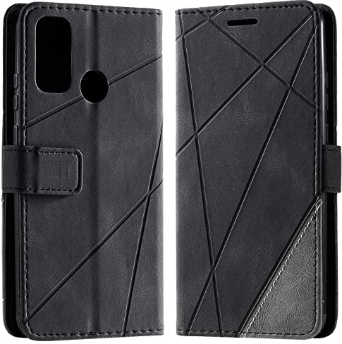Vankii Cover per Huawei P Smart 2020, Flip Caso Libro Premium Portafoglio Custodia in Pelle PU Magnetica,Custodia Pelle Sintetica TPU Silicone Antiurto,Funzione Supporto Slot Schede (Nero)