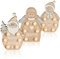 com-four® 3X LED Weihnachtsfigur als dekorative Beleuchtung - Holzfigur als Weihnachtsdekoration - Deko aus Holz mit Licht - Holzdekoration zu Weihnachten [Auswahl variiert] (15cm - Figuren mit LEDs)