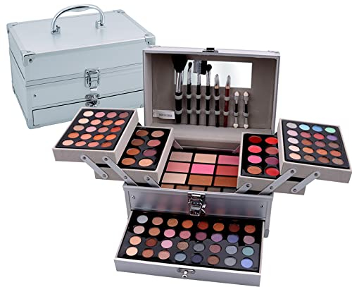 MKNZOME Schminkkasten Make-Up Set, Professionelles Kosmetische Schmink Set mit Lidschatten Lippengloss Rouge Concealer Usw, Multifunktions Kosmetik Produkte Set für Teenager-Mädchen Frauen#4