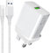 18W USB Charger Plug With Cable for Samsung Galaxy A13 A53 A52 A72 A32 A42 5G A12 A02S A03S A41 A8 2018 M23 A04S,Xiaomi 12 11T Mi 10T,Redmi Note 10 9 11 Pro,Poco M4,Fast Quick Charge 3.0 Power Adapter