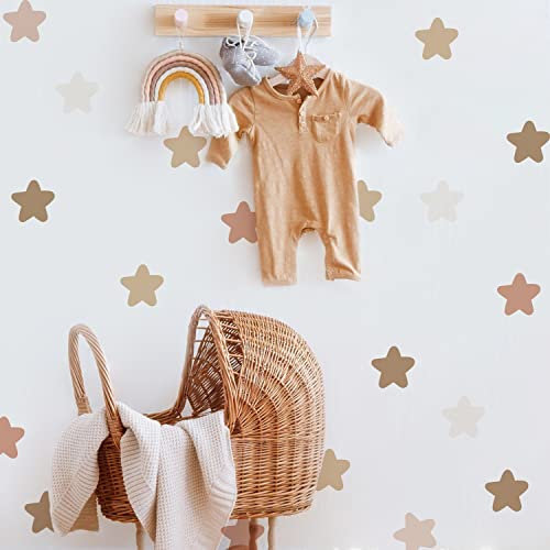 funlife 72 Stück Wandaufkleber für Kinderzimmer Babyzimmer, selbstklebende PVC-Wandtattoo Wandsticker, Boho-Stil-Aufkleber für Mädchen Jungen Baby, Boho Sterne