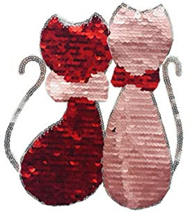 Stück Katze Reversible Patches Farbwechsel Pailletten Kleidung Patches Pailletten Patches Zum Aufnähen Diy Zubehör Für Kleidung Hut Süße Patches, Cat Patch, Cat Bird Patches, Bird Patch