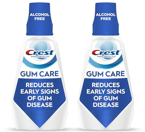 Crest Gum Care Mouthwash, Cool Wintergrün, CPC (Cetylpyridinium Chloride), Anti-Plaque-Oral-Rinse, 1 l, 2 Stück