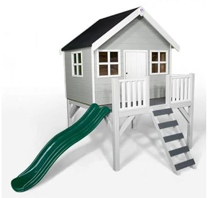 Felix Wooden Playhouse - (Doplhin Grey)