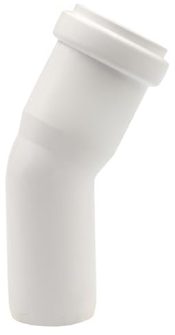 HT-Bogen DN 32 15° weiß | Rohrbogen PP-Kunststoff | Winkelstück Abflussrohr geräuscharm & chemikalienbeständig – Sanitär/Abwasser Installation