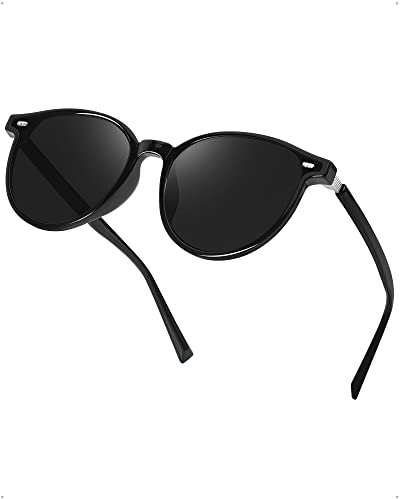 Myiaur Damen Sonnenbrille Vintage Runde Sonnenbrille UV400 Schutz Klassisches Brille für Angeln Reisen
